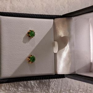 Green  verdelite earrings